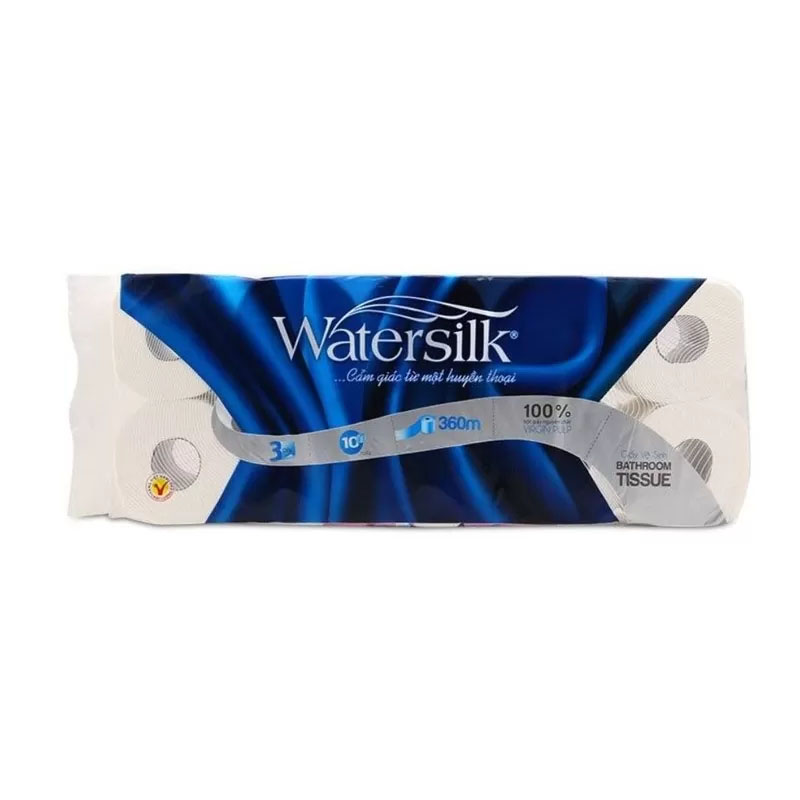 Giấy vệ sinh Watersilk 10 cuộn có lõi - Văn Phòng Phẩm HL - Công Ty TNHH Văn Phòng Phẩm HL