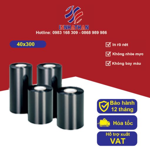 Mực in mã vạch Wax Resin 80mmx300m - In Tem Nhãn Nhật Hàn - Công Ty TNHH In Nhật Hàn