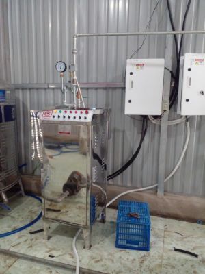 Lò hơi điện vỏ inox 100kw - Lò Hơi Phúc Khang - Công Ty TNHH Cơ Khí Lò Hơi Phúc Khang