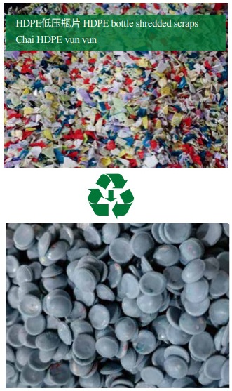 Sản xuất hạt nhựa từ chai HDPE vụn - Máy Tạo Hạt Nhựa Tái Chế HONGKE - Công Ty TNHH Máy Móc HONGKE