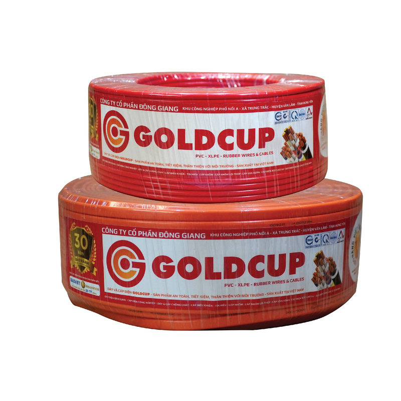 Dây điện 2, 3 lõi dệt cách điện PVC-FR chậm cháy - Dây Cáp Điện GOLDCUP - Công Ty Dây Và Cáp Điện GOLDCUP