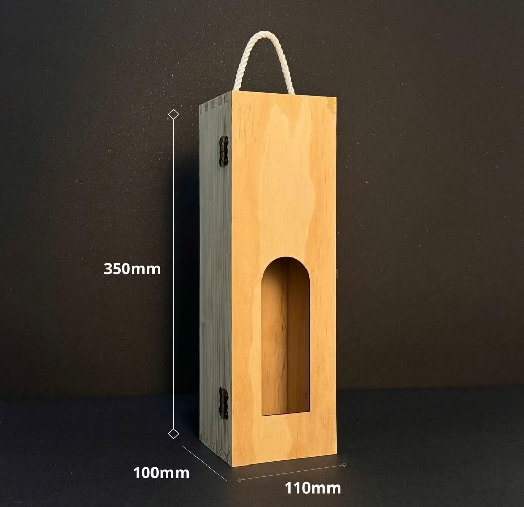 Hộp gỗ đơn 750ml