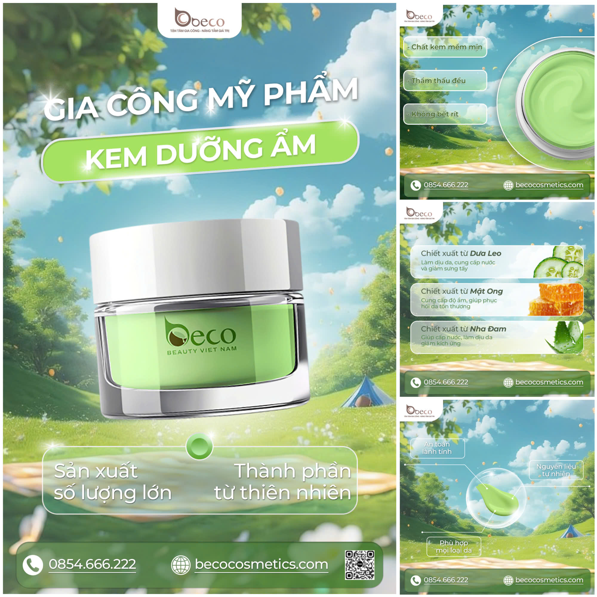 Gia công kem dưỡng ẩm - Công Ty TNHH Sản Xuất Thương Mại Quốc Tế Beco
