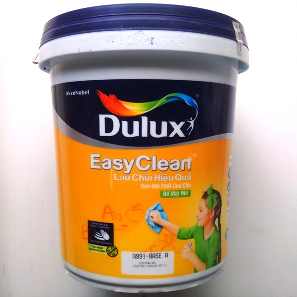 Sơn Dulux EasyClean lau chùi bề mặt mờ - A991B 18L - Sơn Nước Hoàng An - Công Ty TNHH TM DV XD Hoàng An