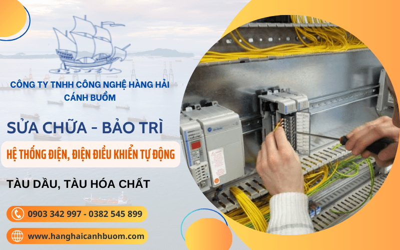 Sửa chữa, bảo trì hệ thống điện tàu hóa chất, tàu dầu cùng dịch vụ của Hàng Hải Cánh Buồm - Hàng Hải Cánh Buồm - Công Ty TNHH Công Nghệ Hàng Hải Cánh Buồm