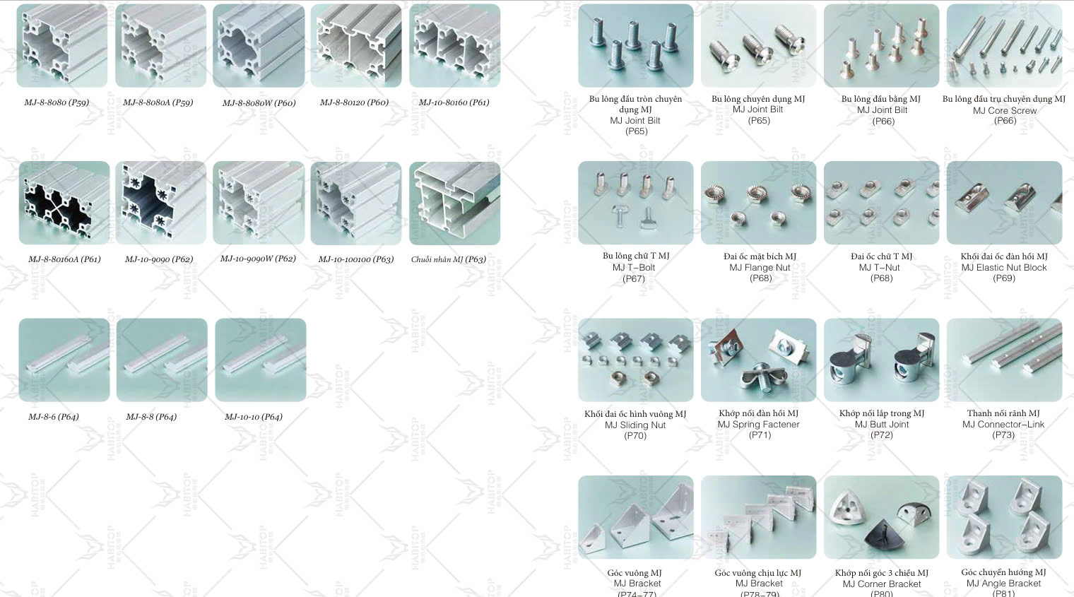 Phụ kiện nhôm định hình - Nhôm Định Hình Minjian Việt Nam - Công Ty TNHH Nhôm Minjian Việt Nam