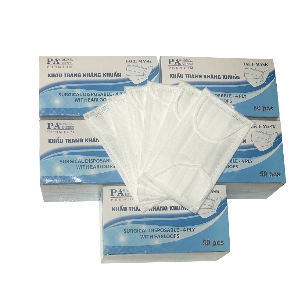 Khẩu trang y tế 04 lớp full trắng - Bảo Hộ Lao Động NH Tech - Công Ty TNHH NH Tech Việt Nam