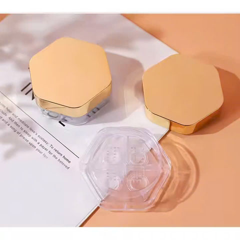 Hũ thủy tinh lục giác đựng mỹ phẩm