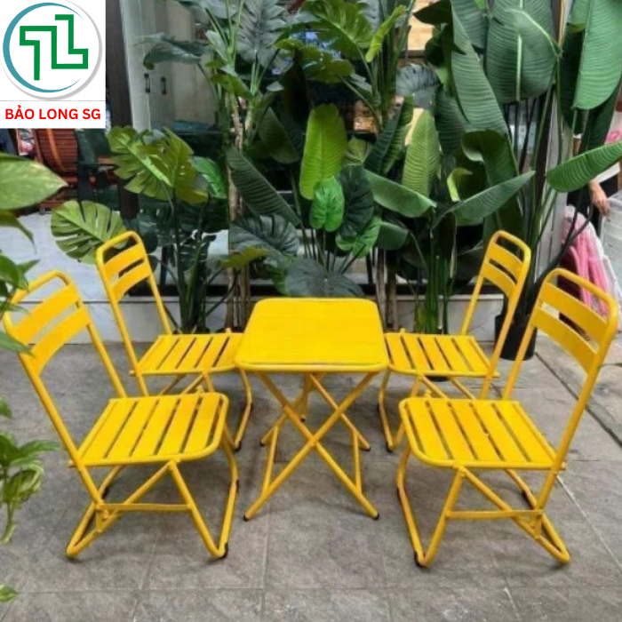 Ghế cafe xếp sơn tĩnh điện