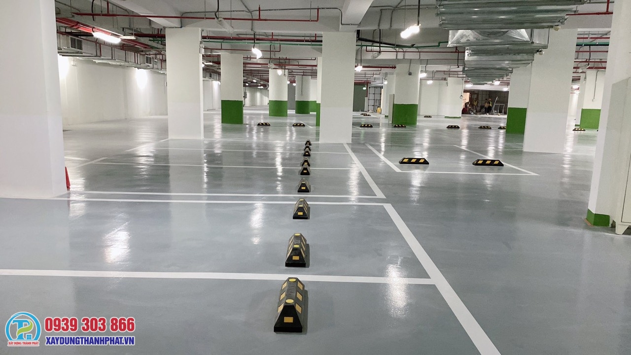 Dự án Epoxy bãi đậu xe - Thi Công Sơn Epoxy Thành Phát - Công Ty TNHH Kinh Doanh & Phát Triển Xây Dựng Thành Phát