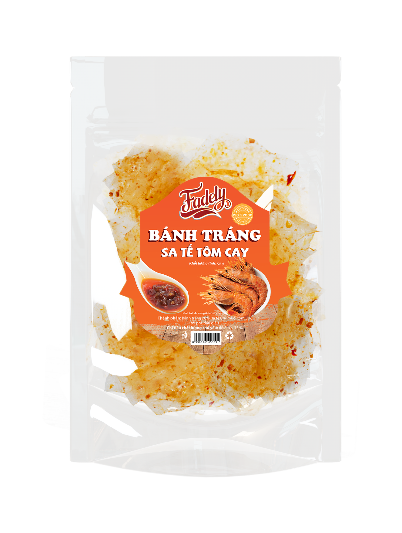 Bánh tráng sa tế tôm cay