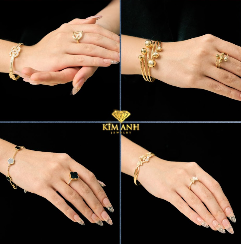 Nhẫn vàng, vòng tay vàng - Công Ty TNHH Đầu Tư Kinh Doanh Vàng Bạc Đá Quý Kim Anh Jewelry