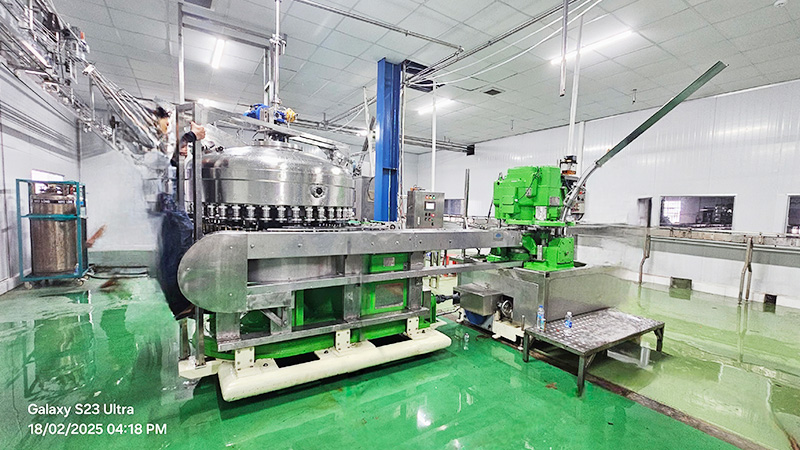 Lắp đặt máy chiết và ghép mí lon nhôm