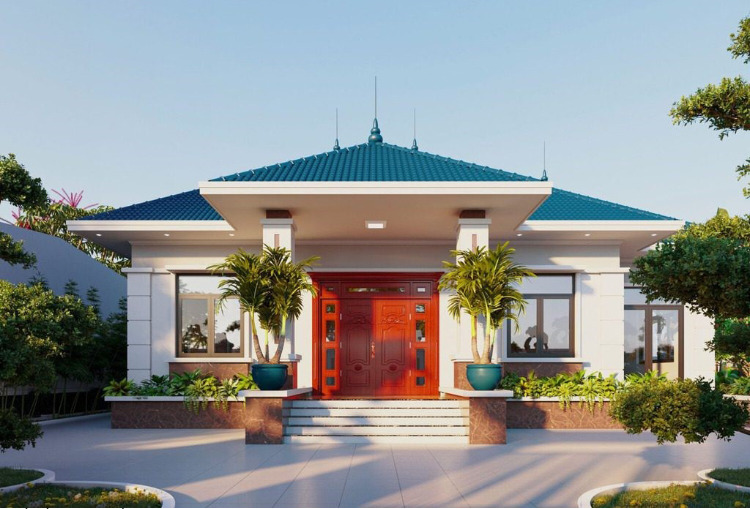 Thiết kế biệt thự 1 tầng hiện đại