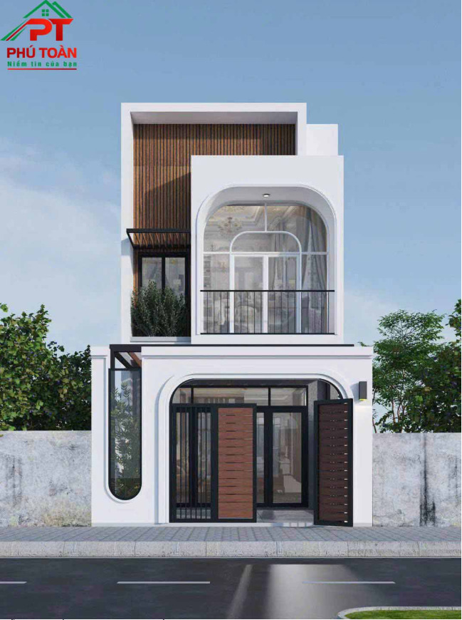 Thiết kế nhà phố 2 tầng 1 tum