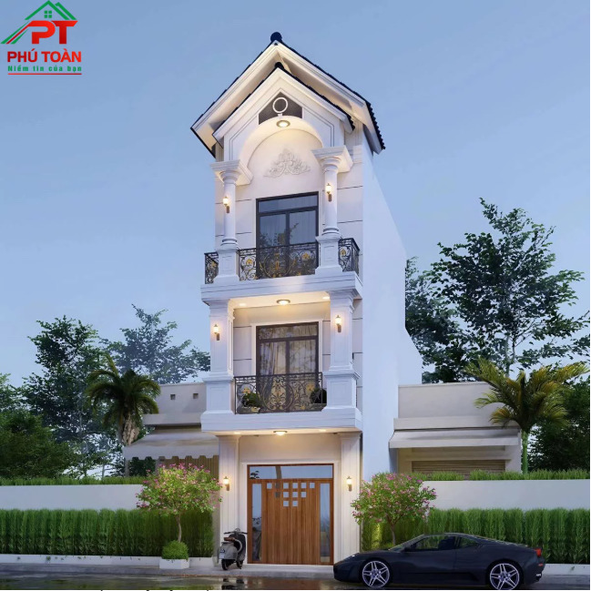 Thiết kế nhà phố 3 tầng tân cổ điển