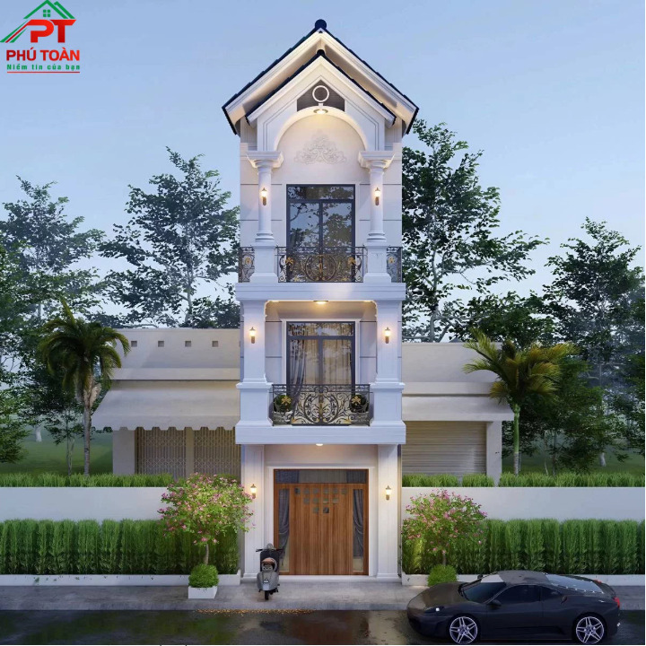 Thiết kế nhà phố 3 tầng tân cổ điển