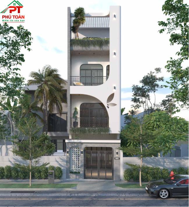 Thiết kế nhà phố mặt tiền 5m hiện đại