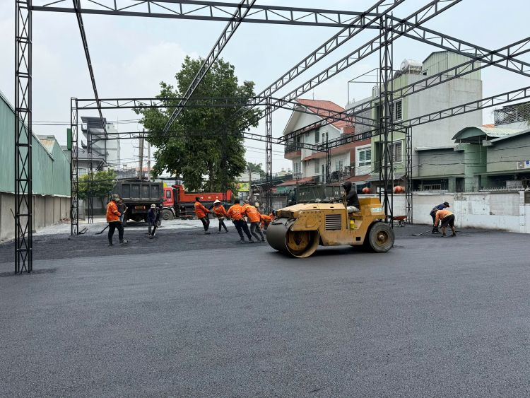 Thi công đường nhựa - Công Ty TNHH Kỹ Thuật Xây Dựng Và Thương Mại MTK