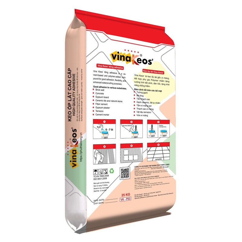 Keo dán gạch, đá sợi thủy tinh