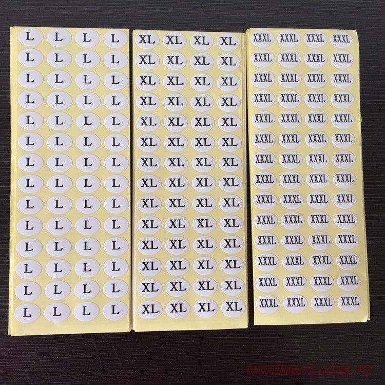 Sticker size số - In Thẻ Bài, Nhãn Treo Hải Đăng - Công Ty TNHH Giải Pháp Hải Đăng