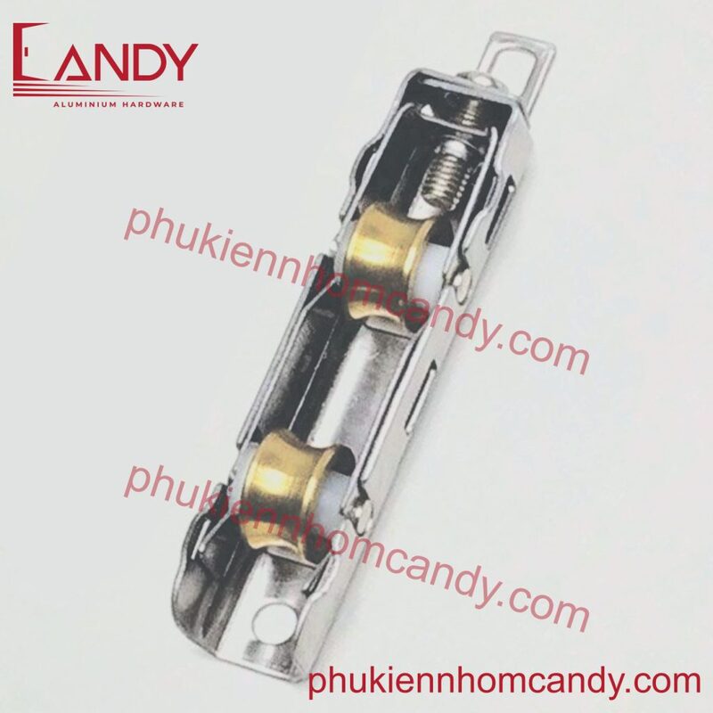 Bánh xe đôi hệ inox 55 inox - bánh đồng