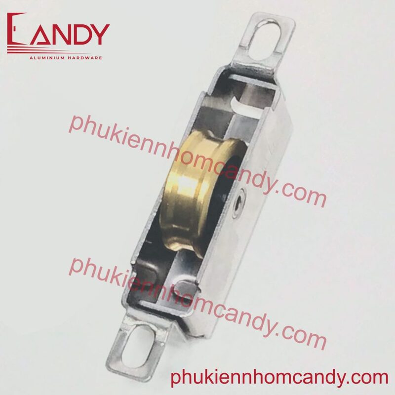 Bánh xe đơn dập rãnh inox - bánh đồng