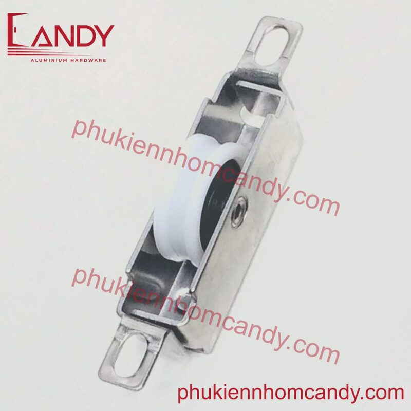 Bánh xe đơn dập rãnh inox - bánh nhựa