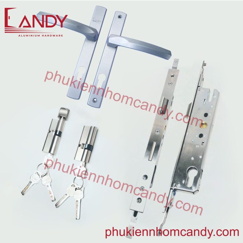Khóa đa điểm tay cong - màu bạc