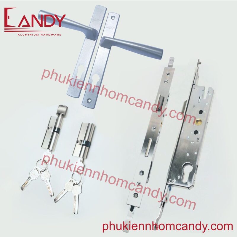 Khóa đa điểm tay tam giác - màu bạc