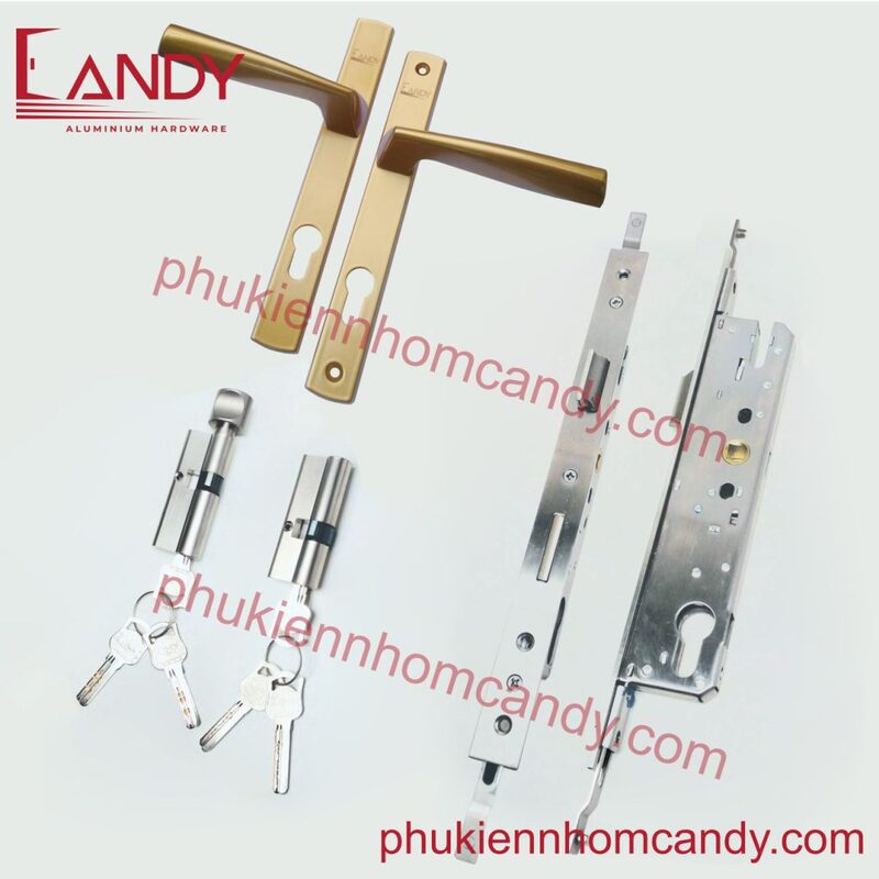 Khóa đa điểm tay tam giác - màu Gold