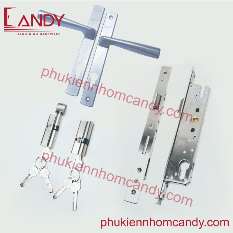 Khóa đơn điểm tay tam giác - màu bạc