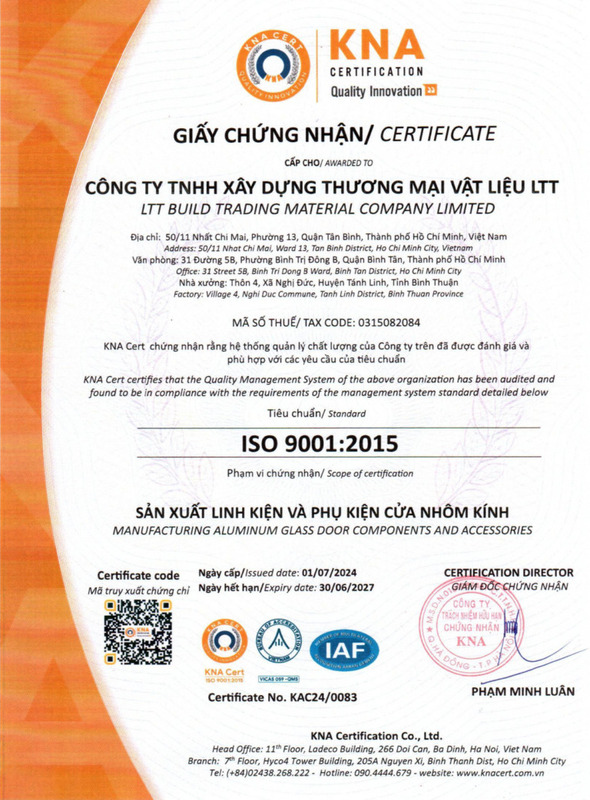 Chứng nhận ISO 9001:2015
