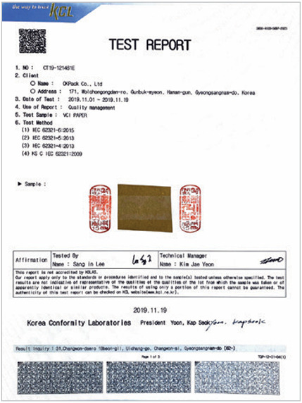 Giấy chống gỉ VCI dạng bay hơi