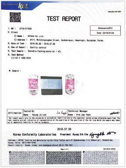 Bao bì hút chân không chống gỉ VCI