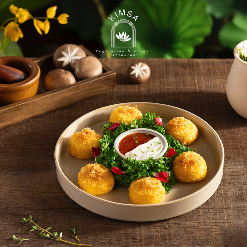 Đậu hũ trứng non chiên xù chay - Hộ Kinh Doanh Nhà Hàng Chay KIM SA