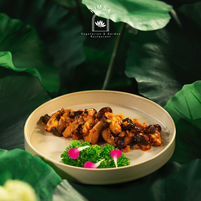 Nấm đùi gà baby xốt bơ cay chay - Hộ Kinh Doanh Nhà Hàng Chay KIM SA