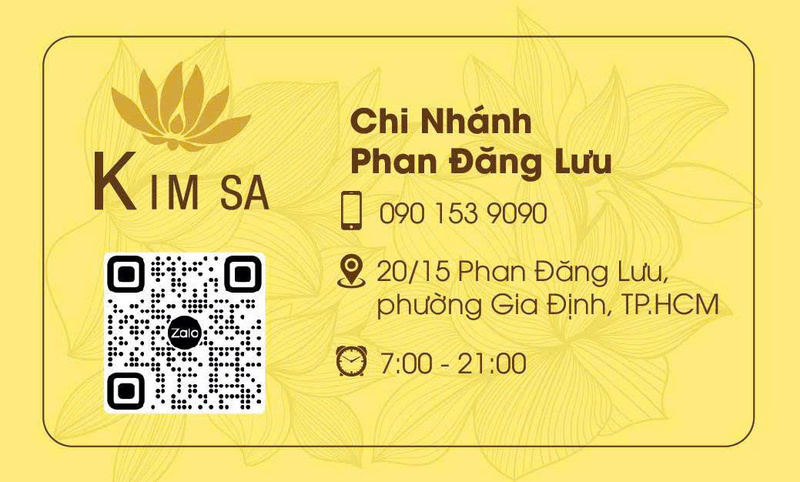 Danh thiếp nhà hàng - Hộ Kinh Doanh Nhà Hàng Chay KIM SA