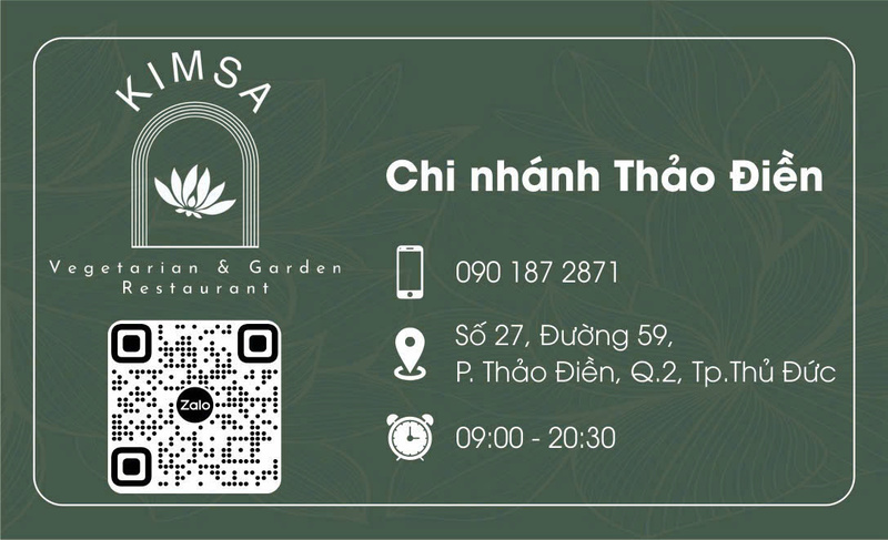 Không gian nhà hàng chay Kim Sa