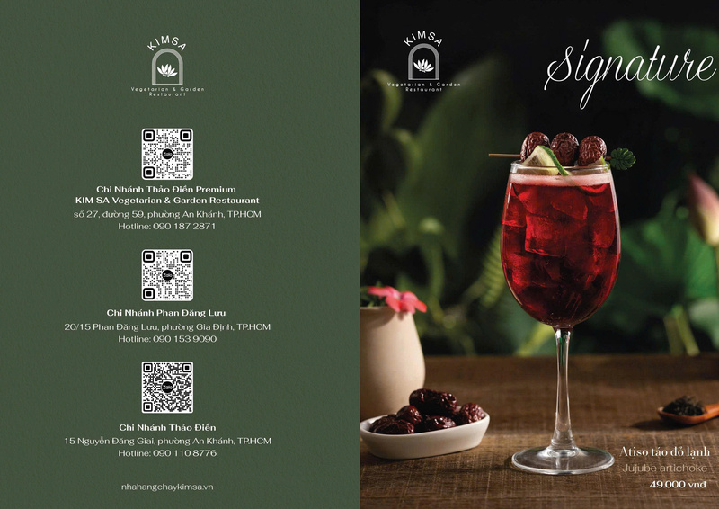 Thực đơn món chay - Hộ Kinh Doanh Nhà Hàng Chay KIM SA