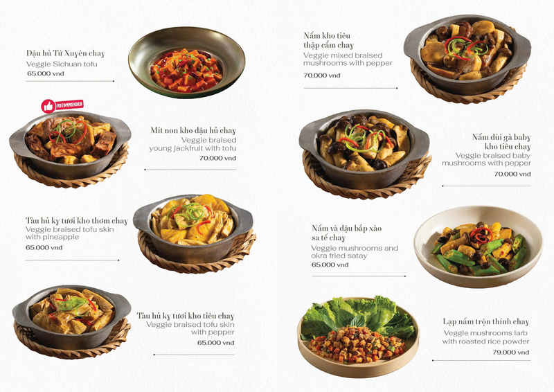 Thực đơn món chay - Hộ Kinh Doanh Nhà Hàng Chay KIM SA
