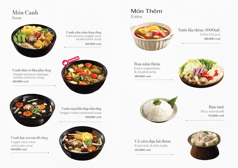 Thực đơn món chay - Hộ Kinh Doanh Nhà Hàng Chay KIM SA