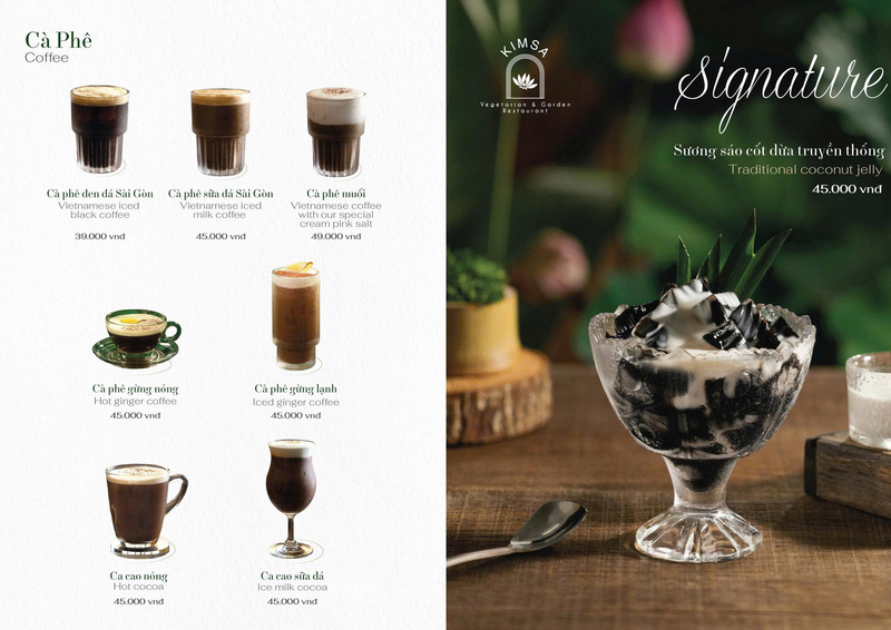 Thực đơn món chay - Hộ Kinh Doanh Nhà Hàng Chay KIM SA