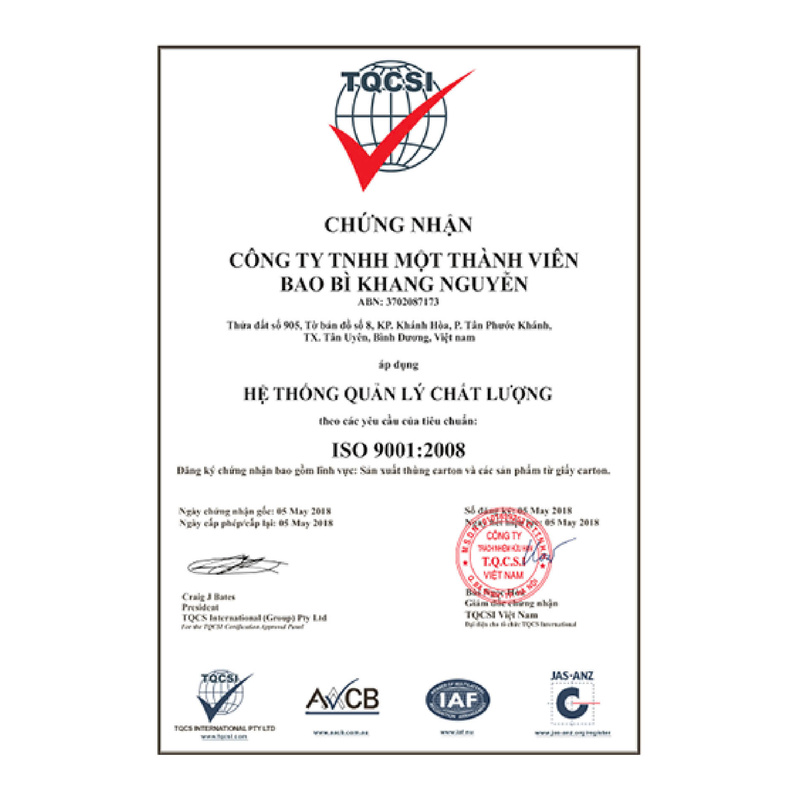Chứng nhận ISO 9001:2008