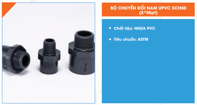 Bộ chuyển đổi nam UPVC SCH80