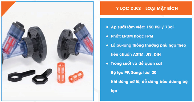Y lọc D.P.S loại mắt bích