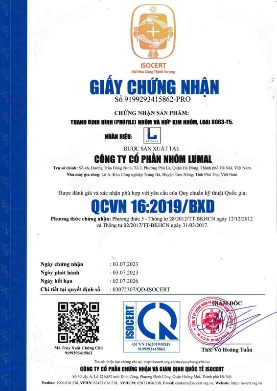 Chứng nhận QCVN 16:2019/BXD