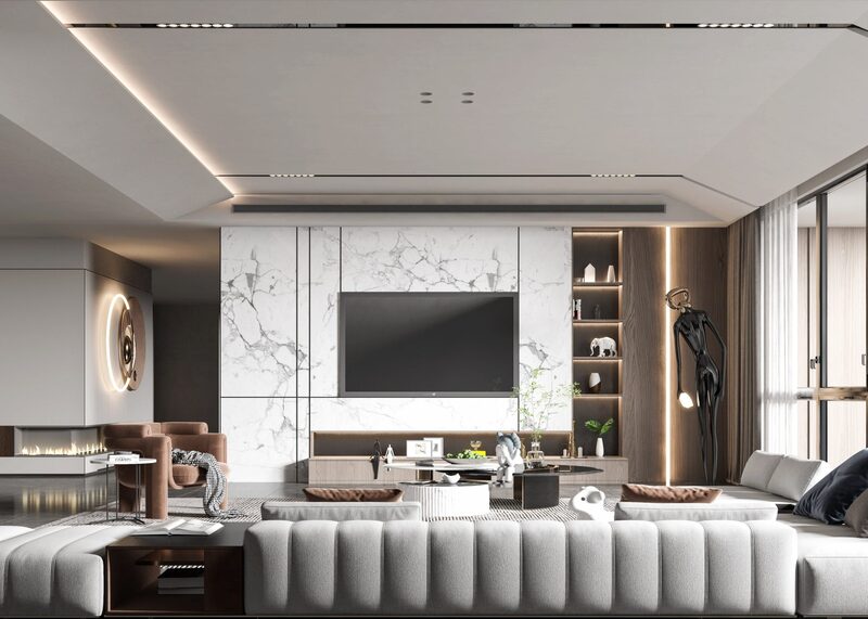 Mẫu vách ngăn TV phòng khách - Nội Thất Gỗ Đại Ngàn - Công Ty Nội Thất Gỗ Đại Ngàn