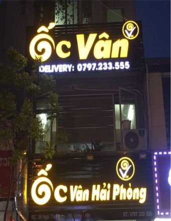Biển chữ nổi Mica Led sáng mặt