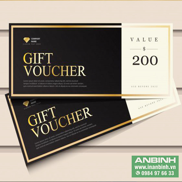 In Voucher - Phiếu quà tặng - In ấn An Bình - Công Ty TNHH In ấn An Bình